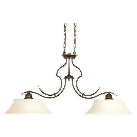 Progress Lighting Applause 2-Light Linear Chandelier, 100 W, Antique Bronze P4321-20