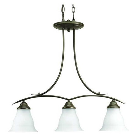 Progress Lighting Trinity 3 Light Chandelier, 100 W, Antique Bronze P4325-20