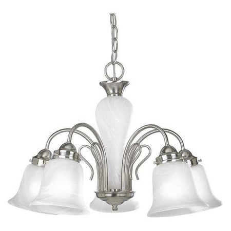 Progress Lighting Bedford 5-Light Chandelier, 100 W, Brushed Nickel P4391-09