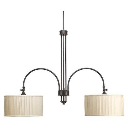 Progress Lighting Clayton 2-Light Chandelier, 100 W, Espresso P4400-84