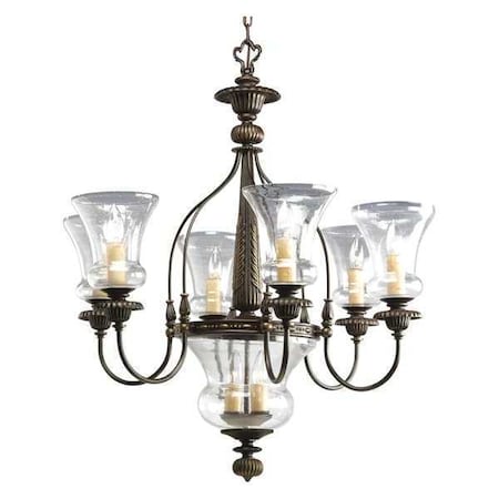 Progress Lighting Fiorentino 6-Light Chandelier, 60 W, Forged Bronze P4410-77