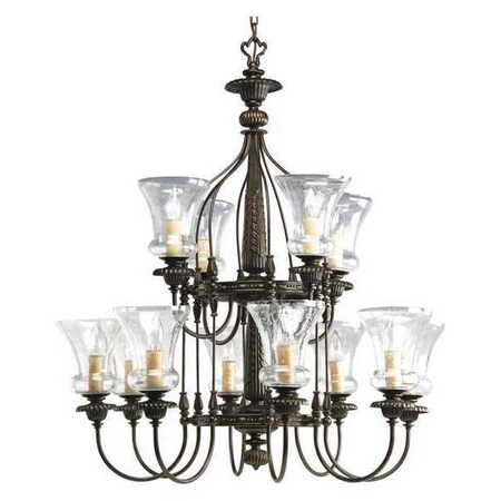 Progress Lighting Fiorentino 12-Light Chandelier, 60 W, Forged Bronze P4411-77