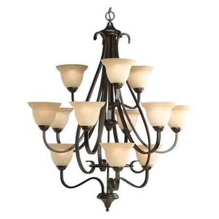 Progress Lighting Torino 12-Light Foyer, 100 W, Forged Bronze P4419-77