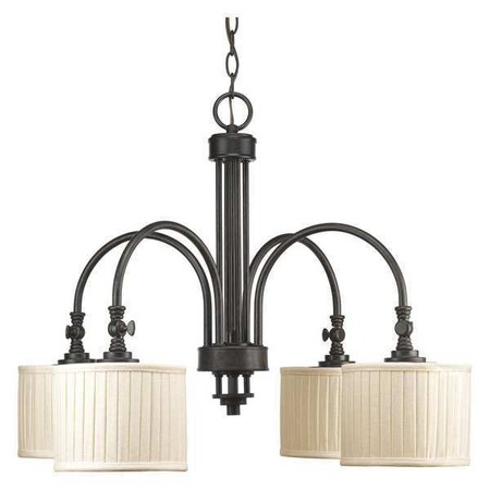 Progress Lighting Clayton 4-Light Chandelier, 100 W, Espresso P4421-84