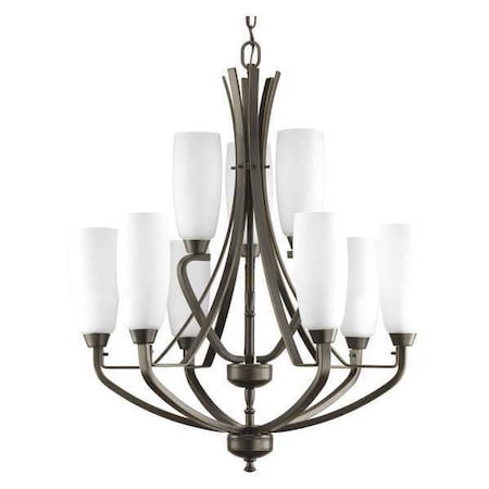 Progress Lighting Wisten 9-Light Chandelier, 60 W, Antique Bronze P4439-20