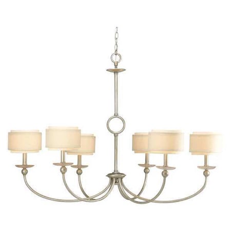 Progress Lighting Ashbury 6-Light Chandelier, 60 W, Silver Ridge P4463-134