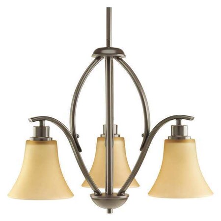 Progress Lighting Joy 3-Light Down Chandelier, 100 W, Antique Bronze P4489-20