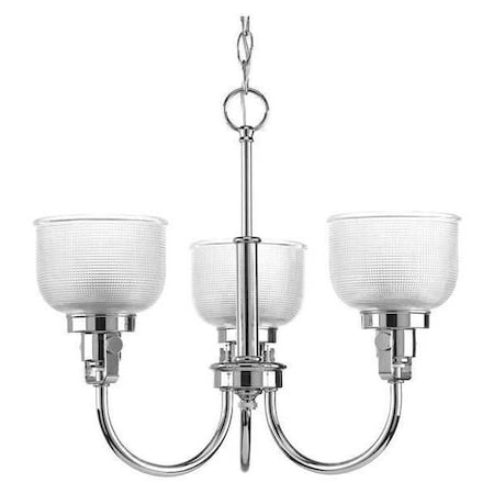 Progress Lighting Archie 3-Light Chandelier, 100 W, Polished Chrome P4688-15