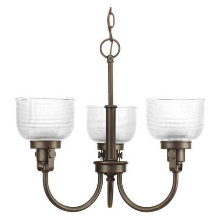 Progress Lighting Archie 3-Light Chandelier, 100 W, Venetian Bronze P4688-74