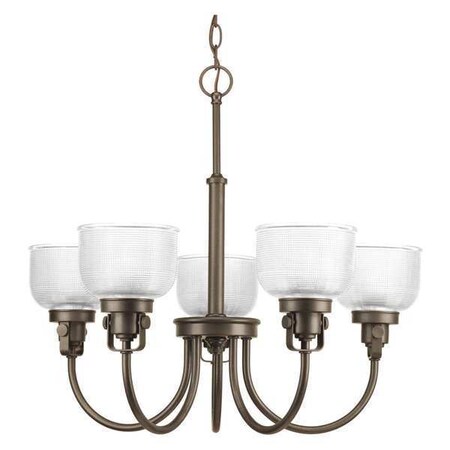 Progress Lighting Archie 5-Light Chandelier, 100 W, Venetian Bronze P4689-74