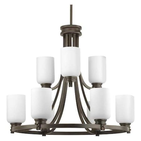 Progress Lighting Orbitz 9-Light (6+3) Chandelier, 100 W, Antique Bronze P4663-20