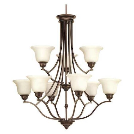 Progress Lighting Spirit 9-Light Chandelier, 100 W, Antique Bronze P4611-20