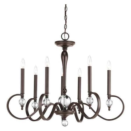 Progress Lighting Esteem 7-Light Chandelier, 60 W, Antique Bronze P4616-20