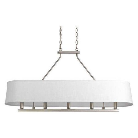 Progress Lighting Cherish 5-Light Linear Chandelier, 60 W, Brushed Nickel P4617-09