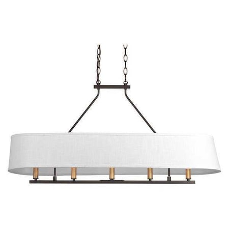 Progress Lighting Cherish 5-Light Linear Chandelier, 60 W, Antique Bronze P4617-20