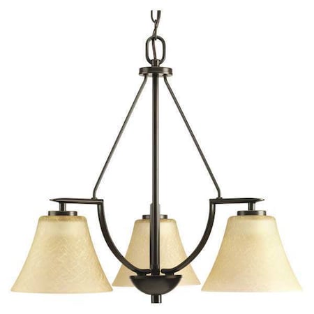 Progress Lighting Bravo 3-Light Chandelier, 100 W, Antique Bronze P4621-20