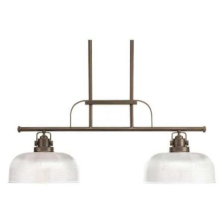 Progress Lighting Archie 2-Light Chandelier, 100 W, Venetian Bronze P4624-74