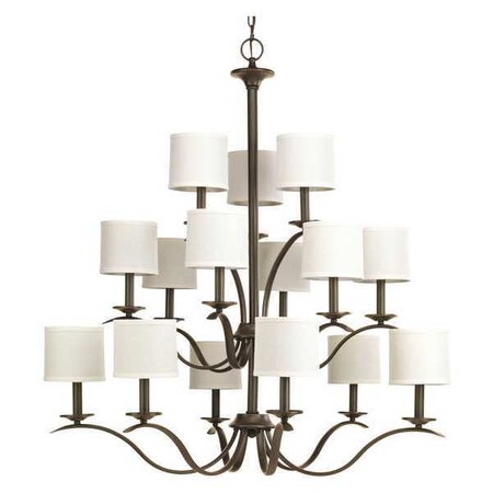 Progress Lighting Inspire 15-Light, 3-Tier Chandelier, 60 W, Antique Bronze P4650-20