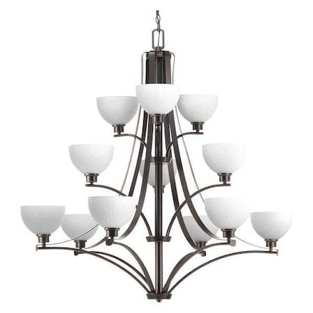 Progress Lighting Legend 12-Light, 3-Tier Chandelier, 75 W, Antique Bronze P4653-20