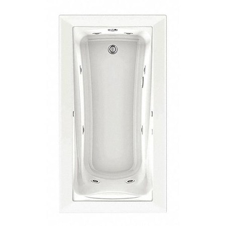American Standard Combo Massage Tub, 72x36", White, 72" L, 36" W 3573448WCK2.020
