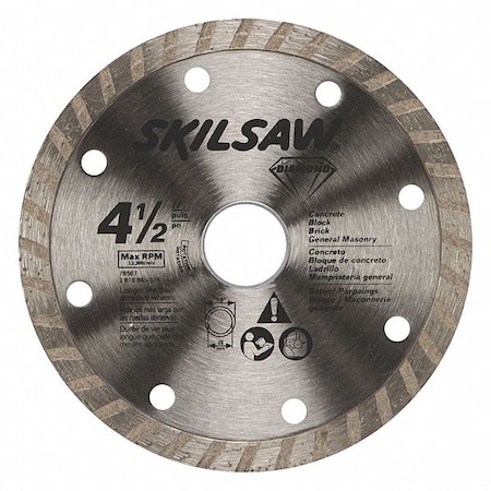 Skil Diamond Saw Blade, Blade Dia. 4-1/2 in. 79507C