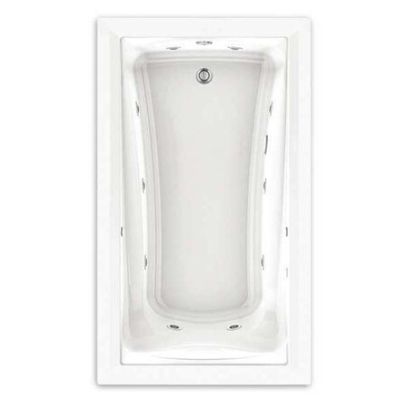 American Standard Combo Massage Bathtub, 72x42", White, 72" L, 42" W 3575448WCK2.020
