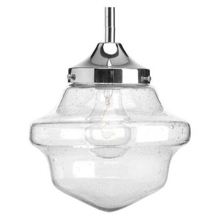 Progress Lighting Academy 1-Light Globe Pendant (8"), 100 W, Polished Chrome P5137-15