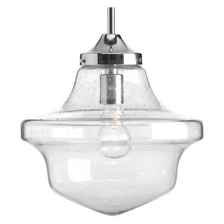 Progress Lighting Academy 1-Light Globe Pendant (12"), 100 W, Polished Chrome P5138-15