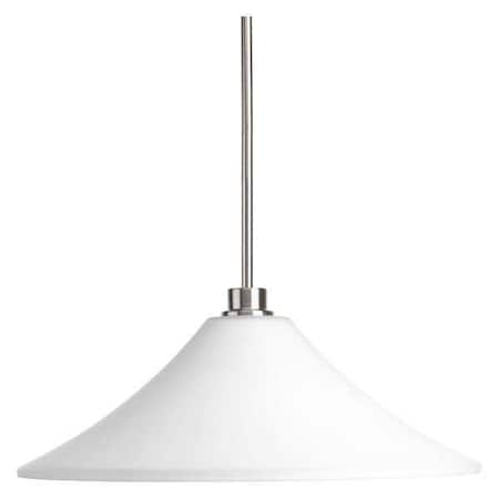 Progress Lighting Pendant 1-Light Down Pendant, 100 W, Brushed Nickel P5193-09