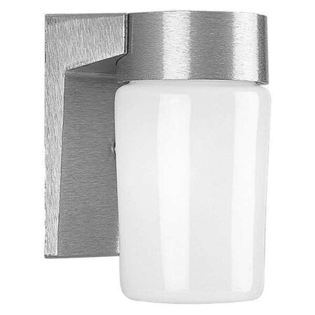 Progress Lighting Cast Aluminum 1-Light Wall Lantern, 100 W, Satin Aluminum P5511-16