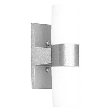 Progress Lighting Cast Aluminum 2-Light Wall Lantern, 100 W, Satin Aluminum P5512-16