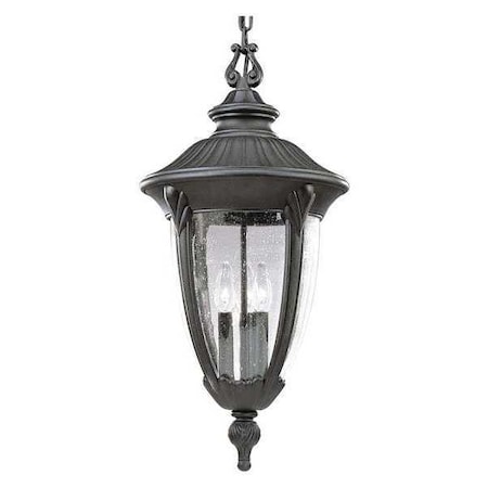 Progress Lighting Meridian 3-Light Hanging Lantern, 60 W, Textured Black P5520-31