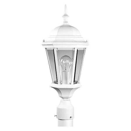 Progress Lighting Welbourne 1-Light Post Lantern, 100 W, Textured White P5482-30