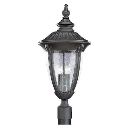 Progress Lighting Meridian 3-Light Post Lantern, 60 W, Textured Black P5420-31