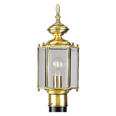 Progress Lighting BrassGUARD 1-Light Post Lantern, 100 W, Polished Brass P5430-10