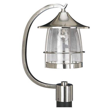 Progress Lighting Prairie 1-Light Post Lantern, 100 W, Brushed Nickel P5463-09