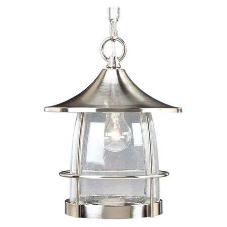 Progress Lighting Prairie 1-Light Hanging Lantern, 100 W, Brushed Nickel P5563-09