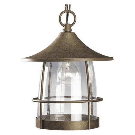 Progress Lighting Prairie 1-Light Hanging Lantern, 100 W, Burnished Chestnut P5563-86