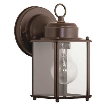 Progress Lighting Flat Glass 1-Light Wall Lantern, 100 W, Antique Bronze P5607-20