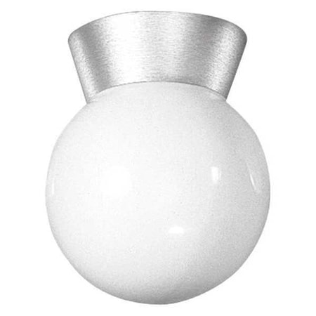 Progress Lighting Cast Aluminum 1-Light Flush Mount, 60 W, Satin Aluminum P5616-16