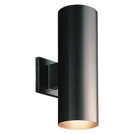 Progress Lighting Cylinder 2-Light Wall Lantern, 17 W, Black P5675-31/30K
