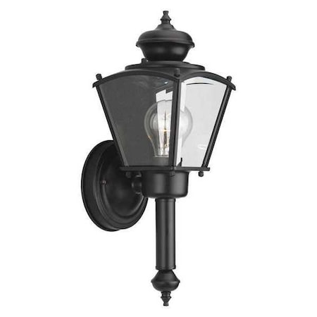 Progress Lighting BrassGUARD Lantern 1-Light Wall Lantern, 60 W, Black P5846-31