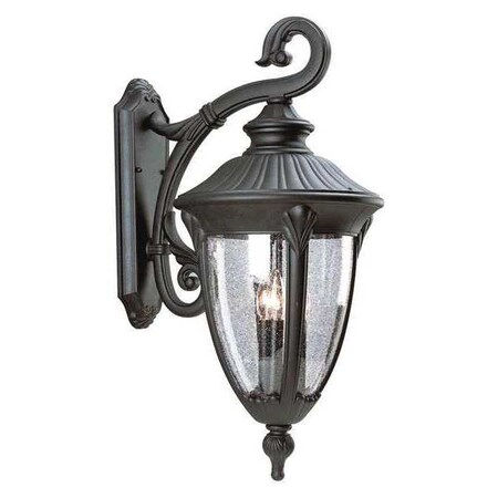 Progress Lighting Meridian 3-Light Wall Lantern, 60 W, Textured Black P5824-31