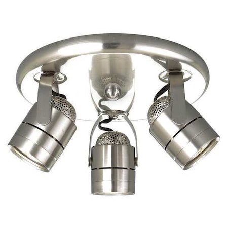 Progress Lighting 3-Light Directional, 50 W, Brushed Nickel P6153-09WB