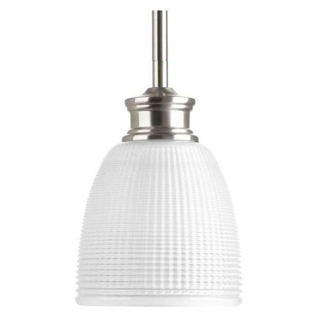 Progress Lighting Lucky 1-Light Mini-Pendant, 100 W, Brushed Nickel P5088-09