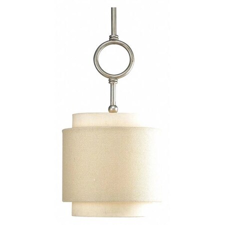 Progress Lighting Ashbury 1-Light Mini-Pendant, 100 W, Silver Ridge P5054-134