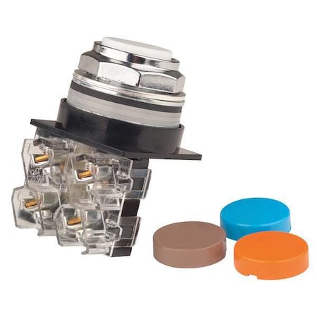 Ge Non-Illuminated Push Button, 30 mm, 2NO/2NC, Universal 104PBG92V1