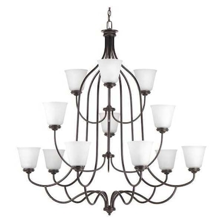 Progress Lighting Keats 12-Light, 3-Tier Chandelier, 75 W, Antique Bronze P4752-20