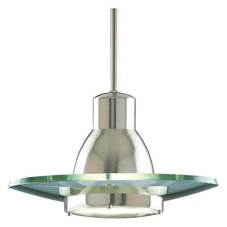 Progress Lighting Glass Pendants 1-Light mini-Pendant, 75 W, Brushed Nickel P5003-09