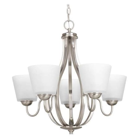 Progress Lighting Arden 5-Light Chandelier, 100 W, Brushed Nickel P4746-09